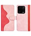 SoFetch Roze Twee kleuren Bookcase Hoesje voor de Xiaomi 13 Pro