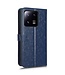 SoFetch Donkerblauw Stippen Bookcase Hoesje met Handriem voor de Xiaomi 13 Pro