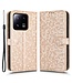 SoFetch Rozegoud Stippen Bookcase Hoesje met Handriem voor de Xiaomi 13 Pro