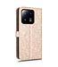 SoFetch Rozegoud Stippen Bookcase Hoesje met Handriem voor de Xiaomi 13 Pro