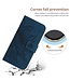 SoFetch Donkerblauw Zonnebloem Bookcase Hoesje met Handriem voor de Xiaomi 13 Pro