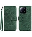 SoFetch Donkergroen Zonnebloem Bookcase Hoesje met Handriem voor de Xiaomi 13 Pro
