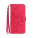 SoFetch Roze Zonnebloem Bookcase Hoesje met Handriem voor de Xiaomi 13 Pro