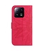 SoFetch Roze Zonnebloem Bookcase Hoesje met Handriem voor de Xiaomi 13 Pro