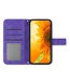 SoFetch Paars Zonnebloem Bookcase Hoesje met Handriem voor de Xiaomi 13 Pro