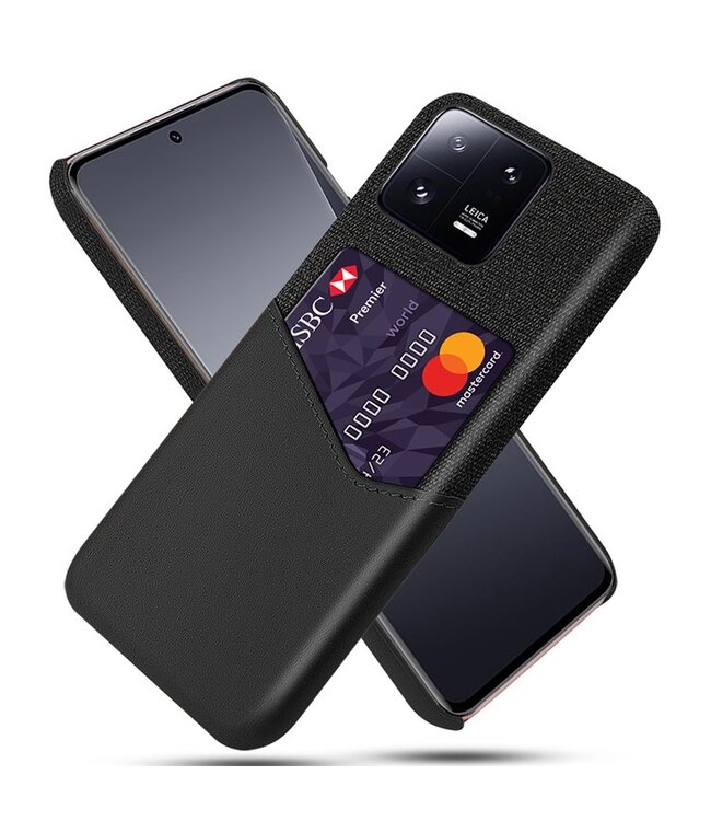 SoFetch Zwart Pasjeshouder Stijlvol Hybride Hoesje voor de Xiaomi 13 Pro