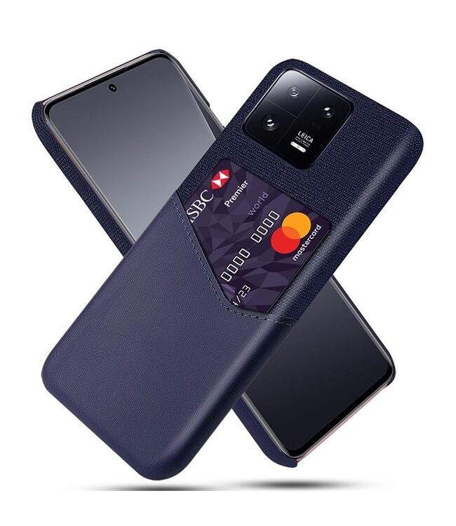 SoFetch Blauw Pasjeshouder Stijlvol Hybride Hoesje voor de Xiaomi 13 Pro