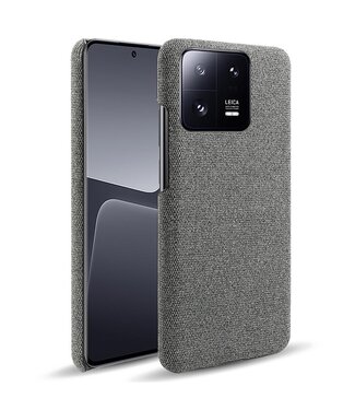 SoFetch Grijs Stoffen Modern Hardcase Hoesje Xiaomi 13 Pro