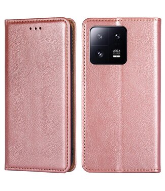 SoFetch Rozegoud Magnetisch Elegant Flipcover Hoesje Xiaomi 13 Pro
