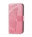 SoFetch Roze Vlinder Bookcase Hoesje met Polsbandje voor de Xiaomi 13 Pro