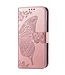 SoFetch Rozegoud Vlinder Bookcase Hoesje met Polsbandje voor de Xiaomi 13 Pro