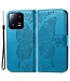 SoFetch Blauw Vlinder Bookcase Hoesje met Polsbandje voor de Xiaomi 13 Pro