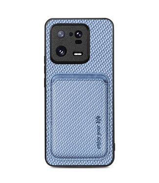 SoFetch Blauw Pasjeshouder Carbon Hybride Hoesje Xiaomi 13 Pro