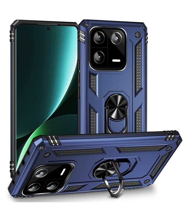 SoFetch Blauw Valbestendig Houder Hybride Hoesje voor de Xiaomi 13 Pro