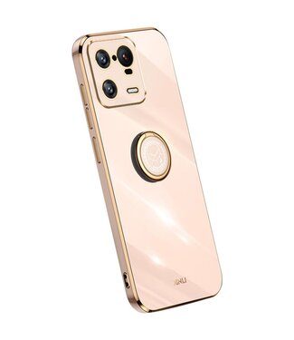 Xin Li Roze Ring Houder Glanzend TPU Hoesje Xiaomi 13 Pro