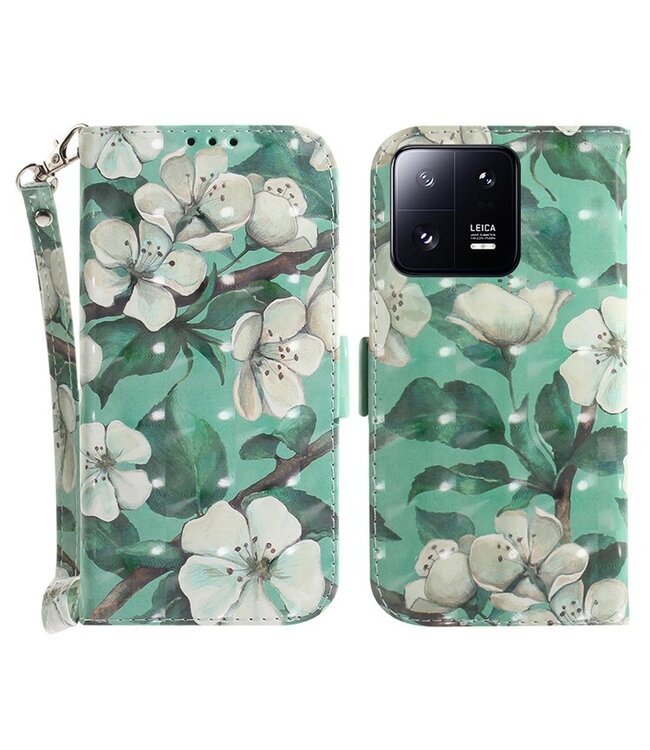 SoFetch  Magnolia Bookcase Hoesje met Polsbandje voor de Xiaomi 13 Pro