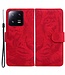 SoFetch Rod Tijger Bookcase Hoesje met Polsbandje voor de Xiaomi 13 Pro
