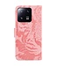 SoFetch Roze Tijger Bookcase Hoesje met Polsbandje voor de Xiaomi 13 Pro