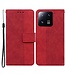 SoFetch Rod Geometrisch Bookcase Hoesje met Polsbandje voor de Xiaomi 13 Pro