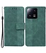 SoFetch Groen Geometrisch Bookcase Hoesje met Polsbandje voor de Xiaomi 13 Pro
