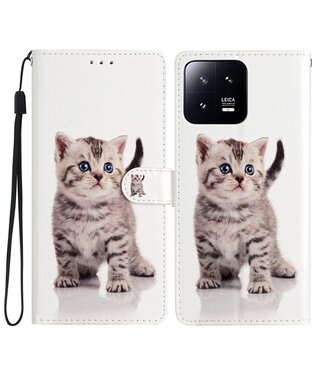 SoFetch Kitten Bookcase Hoesje met Polsbandje Xiaomi 13 Pro