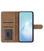 SoFetch Koffiebruin Lijnen Zakelijk Bookcase Hoesje met Polsbandje voor de Xiaomi 13 Pro