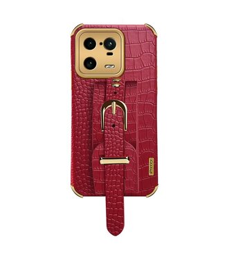 SoFetch Rod Houder Krokodillen TPU Hoesje met Handriem Xiaomi 13 Pro