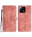 SoFetch Lichtroze Vlinders Bookcase Hoesje met Polsbandje voor de Xiaomi 13 Pro