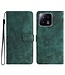 SoFetch Groen Vlinders Bookcase Hoesje met Polsbandje voor de Xiaomi 13 Pro