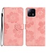 SoFetch Roze Bloemen Bookcase Hoesje met Polsbandje voor de Xiaomi 13 Pro