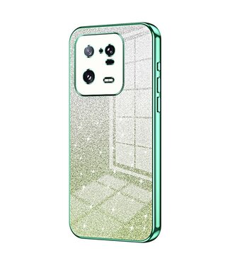 SoFetch Groen Stijlvol Glitters TPU Hoesje Xiaomi 13 Pro