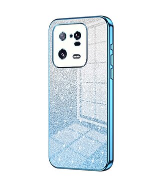 SoFetch Blauw Stijlvol Glitters TPU Hoesje Xiaomi 13 Pro