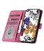 SoFetch Roze Vlinders Bookcase Hoesje met Polsbandje voor de Samsung Galaxy S24 Ultra