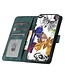 SoFetch Groen Vlinders Bookcase Hoesje met Polsbandje voor de Samsung Galaxy S24 Ultra
