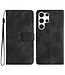 SoFetch Zwart Vlinders Bookcase Hoesje met Polsbandje voor de Samsung Galaxy S24 Ultra