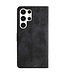 SoFetch Zwart Vlinders Bookcase Hoesje met Polsbandje voor de Samsung Galaxy S24 Ultra