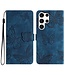SoFetch Blauw Vlinders Bookcase Hoesje met Polsbandje voor de Samsung Galaxy S24 Ultra
