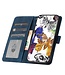 SoFetch Blauw Vlinders Bookcase Hoesje met Polsbandje voor de Samsung Galaxy S24 Ultra