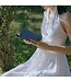 SoFetch Blauw Vlinders Bookcase Hoesje met Polsbandje voor de Samsung Galaxy S24 Ultra