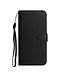 B40 Zwart Effen Bookcase Hoesje met Polsbandje voor de Samsung Galaxy S24 Ultra
