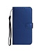 B40 Blauw Effen Bookcase Hoesje met Polsbandje voor de Samsung Galaxy S24 Ultra