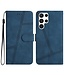 SoFetch Blauw Lijnen Bookcase Hoesje met Polsbandje voor de Samsung Galaxy S24 Ultra