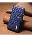 Binfen Color Blauw Ruiten Bookcase Hoesje met Polsbandje voor de Samsung Galaxy S24 Ultra