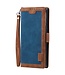 SoFetch Blauw Retrostijl Bookcase Hoesje met Polsbandje voor de Samsung Galaxy S24 Ultra