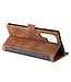 SoFetch Grijs Retrostijl Bookcase Hoesje met Polsbandje voor de Samsung Galaxy S24 Ultra