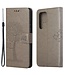 SoFetch Grijs Boom Bookcase Hoesje met Polsbandje voor de Samsung Galaxy S24 Ultra