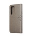 SoFetch Grijs Boom Bookcase Hoesje met Polsbandje voor de Samsung Galaxy S24 Ultra