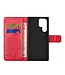 SoFetch Rood Boom Bookcase Hoesje met Polsbandje voor de Samsung Galaxy S24 Ultra