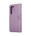 SoFetch Paars Boom Bookcase Hoesje met Polsbandje voor de Samsung Galaxy S24 Ultra