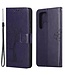 SoFetch Donkerpaars Boom Bookcase Hoesje met Polsbandje voor de Samsung Galaxy S24 Ultra